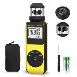 H HOLDPEAK Anemometer Wind Gauge, Digital Wind Speed Meter 881M 0.7~42 m, Wind Speed/Wind Cooling, ℃/℉, Max/Average/Real-time Measurement with LCD Backlight