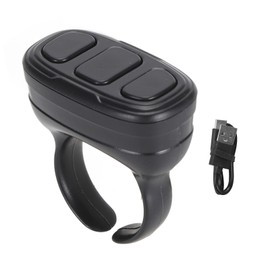 Bluetooth Video Page Turner Finger Remote Controller for Video Browsing Novels Reading 10 Meter Distance Black