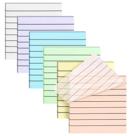 3x3 Inch Transparent Sticky Notes 300 Sheets, Clear Translucent Lined Self-Adhesive Memo Repositionable Reminder Pad for Office, College Students, Planners, Journals, School Supplies (Bright Morandi)