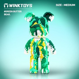 Bear Building Block,Winktoys building block, Bear Toys,Birthday Gift,Festival gift,building sets,Educational Building Blocks,Trend Decoration,Cool:_Crystal Fluid Bear