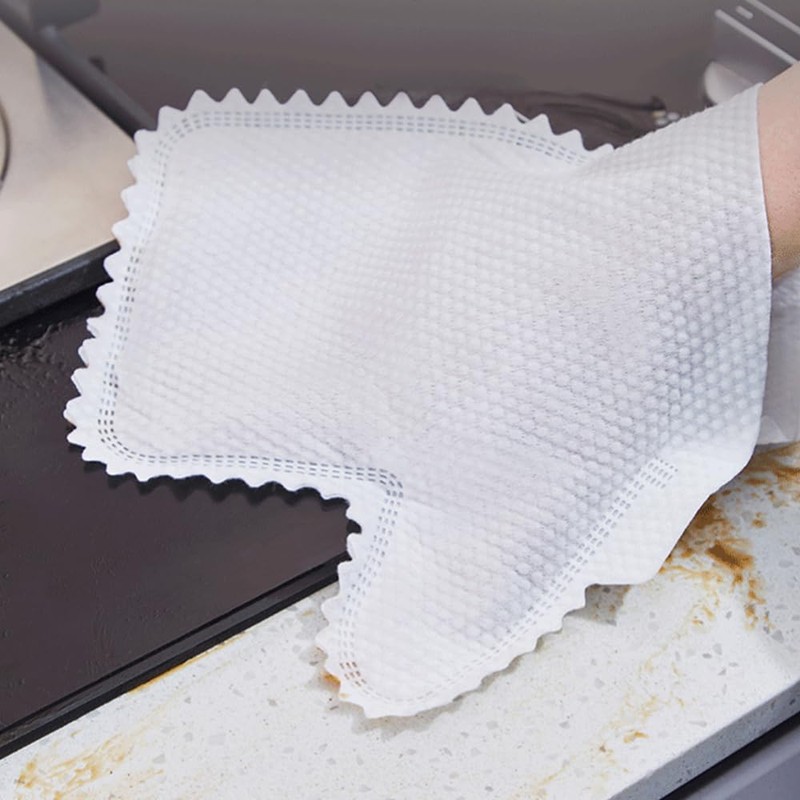 Tiardey 20 Pcs Dusting Gloves Non-Woven Dust Removal Gloves Cleaning