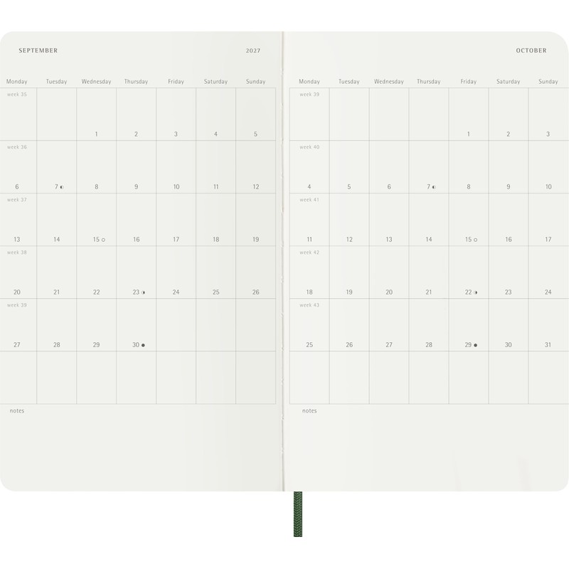 Moleskine Weekly Planner 2026 2027-18-Month Planner with Space for Notes,
