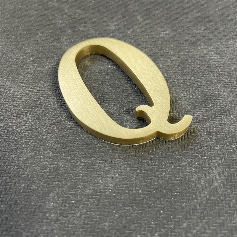 1.77 Inch Height Self Adhesive Solid Brass English Letters 4.5CM