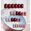 24 Pcs Elegant Nail Tips Shell Nails Silver Pink Make