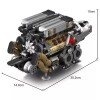 Mould King 10131 W16 Engine Motor Double V8 Cylinder Building