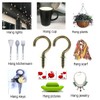 IDEALSV 60 Pcs 1" Bronze Screw Ceiling Hooks 1 Inch