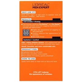 L'Oreal Paris Men's Expert Vita Lift Anti-Wrinkle and Firming Moisturizer, 1.6-Fluid Ounce