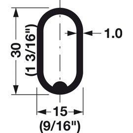 Top Shelf Hardware Oval Closet Rod with End Supports (Satin Nickel, 48" Wide Space)