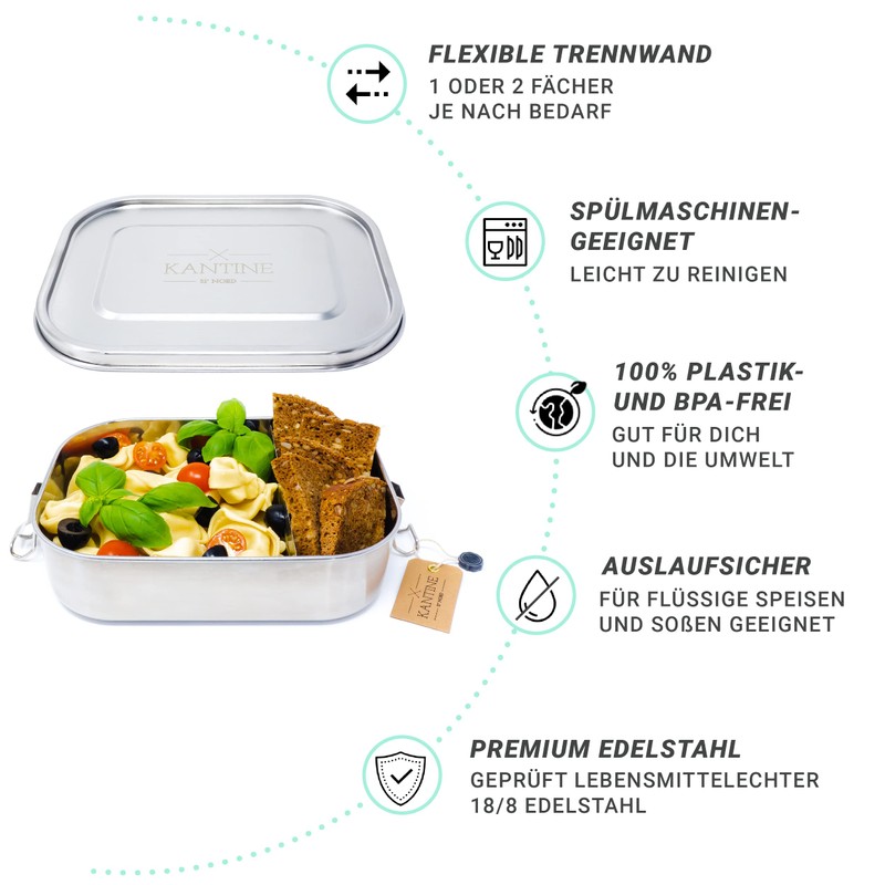 Kantine 51° Nord® Classic XL Lunch Box, Leak-Proof, 1400 ml,
