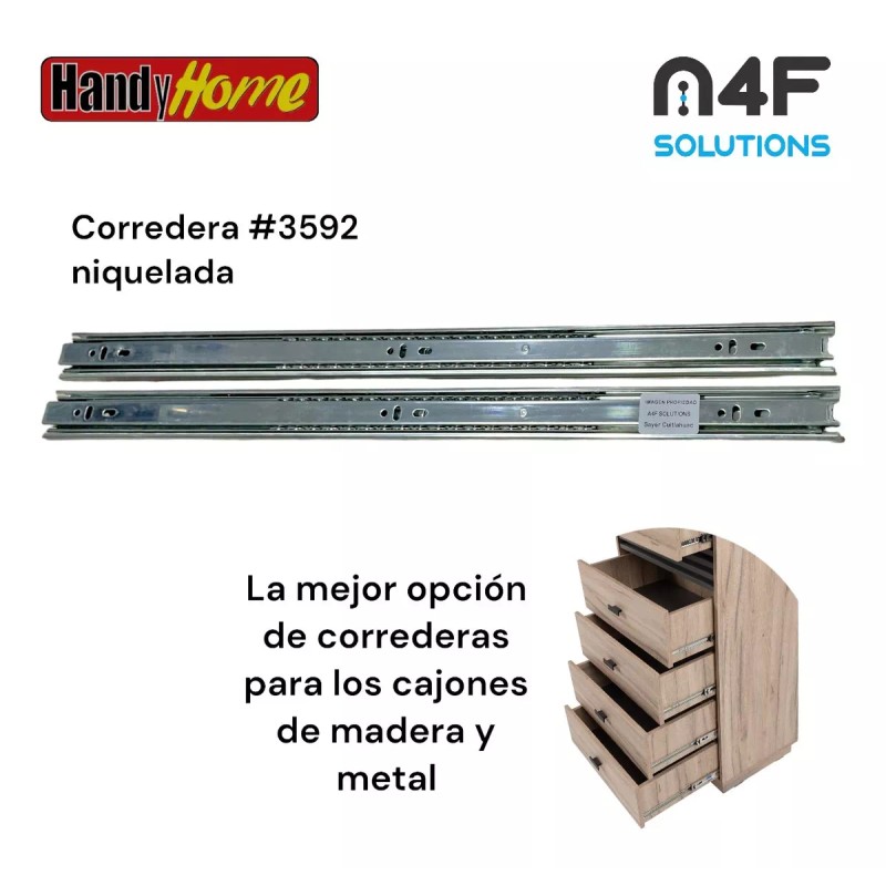 Handyhome Corredera Cajón Handy Home 55 Cm X 3.5cm 4paquetes