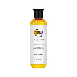 Farmstay Citrus Yuja Vitalizing Toner – Vitamin C Facial Toner for Dry & Sensitive Skin, Dark Spot Correcting, Moisturizing & pH-Balancing, Smoothing, Korean Skin Care, for Women & Men, 9.46 fl. oz.