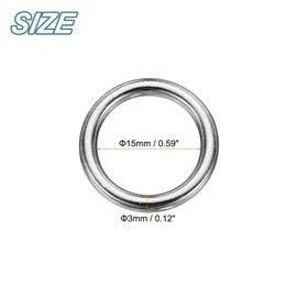 HARFINGTON 20pcs O Ring Buckles 1" (25mm) Zinc Alloy Electroplated Round Multi-Purpose Buckle Loop Ring for Hardware Bags Belts Craft DIY Accessories, Silver