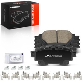 A-Premium Juego de pastillas de freno de disco de cerámica traseras compatibles con Corolla 2019-2022, Highlander 2020, 4 piezas