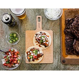 Epicurean Handy Series Cutting Board with Handle, 9-Inch by 7-Inch, Natural