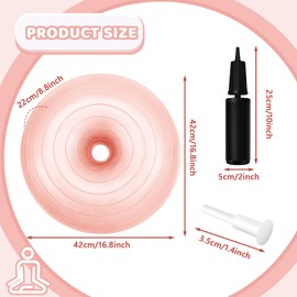 Lewtemi 6 Pcs Flexible Seating for Classroom Elementary Yoga Ball Chairs for Kids Inflatable Yoga Ball Office Chair Stability Balance Trainer with Black Inflator Student Desk Chair (Hippie Boho Color)