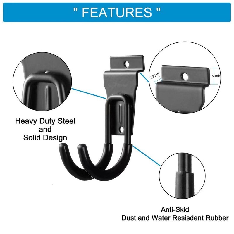 PYBTOOL 12Pack Slatwall Hooks Heavy Duty Slatwall Accessories Garage Small