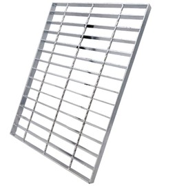 MOSINSBO Galvanized Steel Drain Grate 20x12 for NDS 12” FILCOTEN Channel, Outdoor Drain Cover, B Class Replacement Sewer Grate Durable Heavy Duty, Sliver Rectangle Drainage Grate for Driveway, Yard