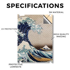 Carbon Fiber iPad Skin Compatible with Apple iPad A16 11 Gen (2025) - Great Wave of Kanagawa - Premium 3M Vinyl Protective Wrap Decal Cover - Easy to Apply | Crafted in The USA by MightySkins