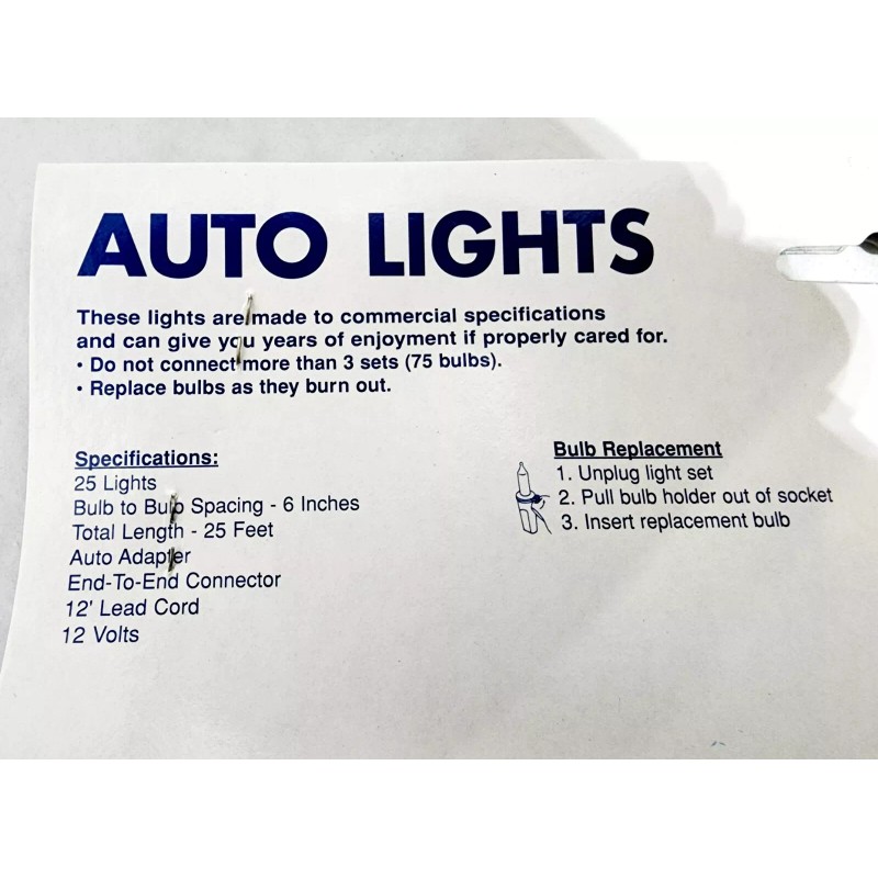 Bethlehem Lights Case of 24- Bethlehem Lights 12V Auto/ Car