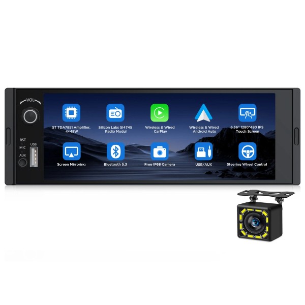 Aftermarket Branded Eonon X3U 6.36" IPS Touch Screen 1 DIN