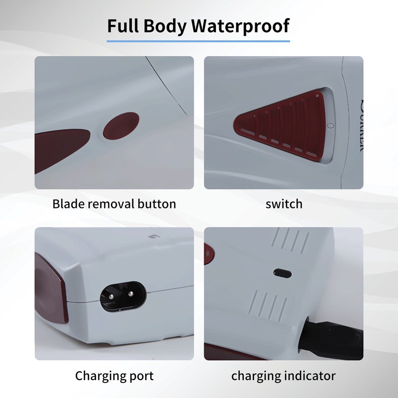 Rechargeable Men Electric Hair Clipper Trimmer Double Head Razor Reciprocating