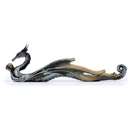 Puckator Shimmering Dragon Incense Holder - Zen Meditation Gifts - Incense Holders For Sticks - Spiritual Gifts - Incense Burner - Dragon Gifts For Men And Women - Fantasy Ashcatcher - Resin