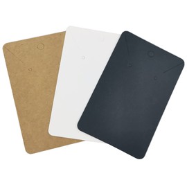 DUGYIRS Earring Display Cards, Pack of 150 Necklace Display Cards Kraft Paper Blank Tags with 300 Pieces Earrings Back for DIY Packaging Earrings Jewellery Display