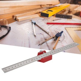 Fafeicy CX300-2 300 mm Scale Measure Scribing Ruler, Aluminium Alloy Marking Tool for Woodworking Angle Rulers, for Measuring Angle of Automotive, Woodworking (CX300-2)