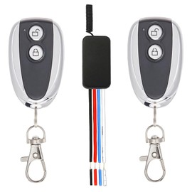 WOODGUILIN 12V 3A Wireless Remote Switch | Remote Light Switch | 328-Foot Wireless Relay | Remote Garage Door Control | Small Desk Lamp