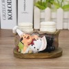 Cute Chef Statue Salt & Pepper Bottle Holder Ornaments Home