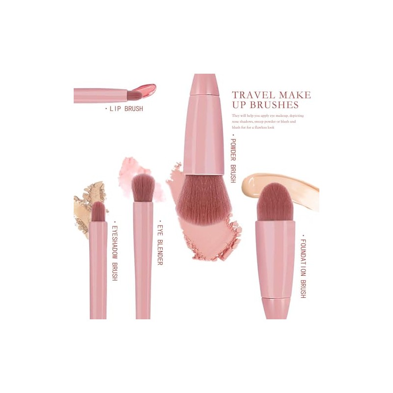 Set de Brochas de Maquillaje de Viaje 5PCS Mini de
