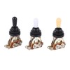 3PCS 3 Way Guitar Toggle Switches Black White Cream Tips