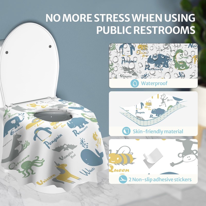 Blissful Diary 30 Pcs Toilet Seat Covers Disposable for Toddlers