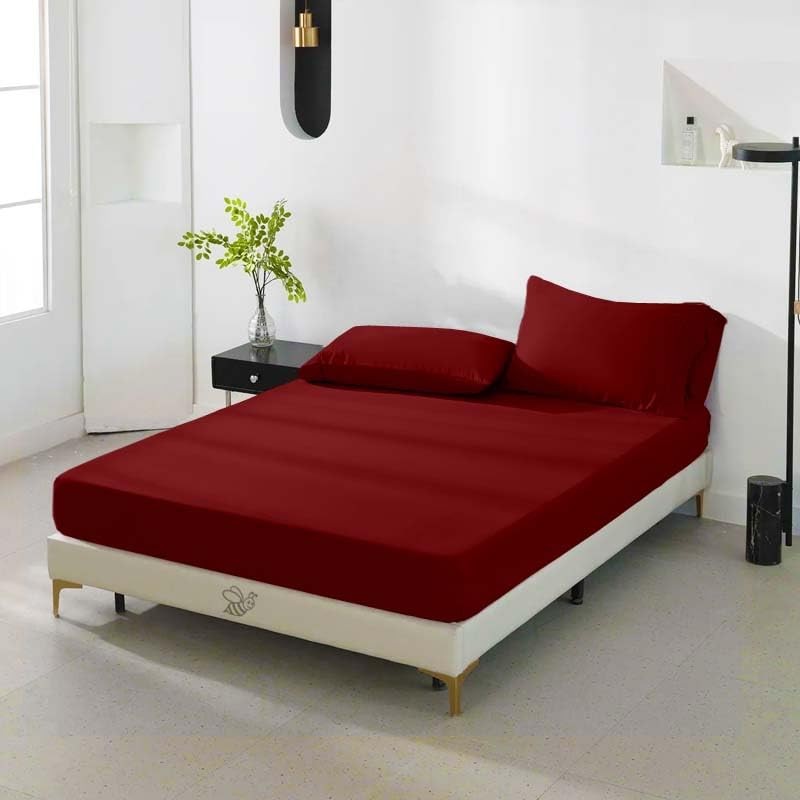 Fitted Sheet Bedding Soft Brushed Fabric, 25cm Side Stretch Deep