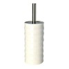 FurnitureXtra Elegant Living Luxury White Ceramic Toilet Brush (Textured)