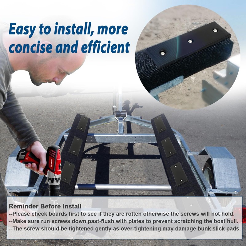 Boat Trailer Bunk Slides, Smoother Boat Bunk Slide Pads, Heavy