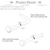JFORYOU 20G 0.8 mm Bioflex Clear Nose Stud Nose Piercing