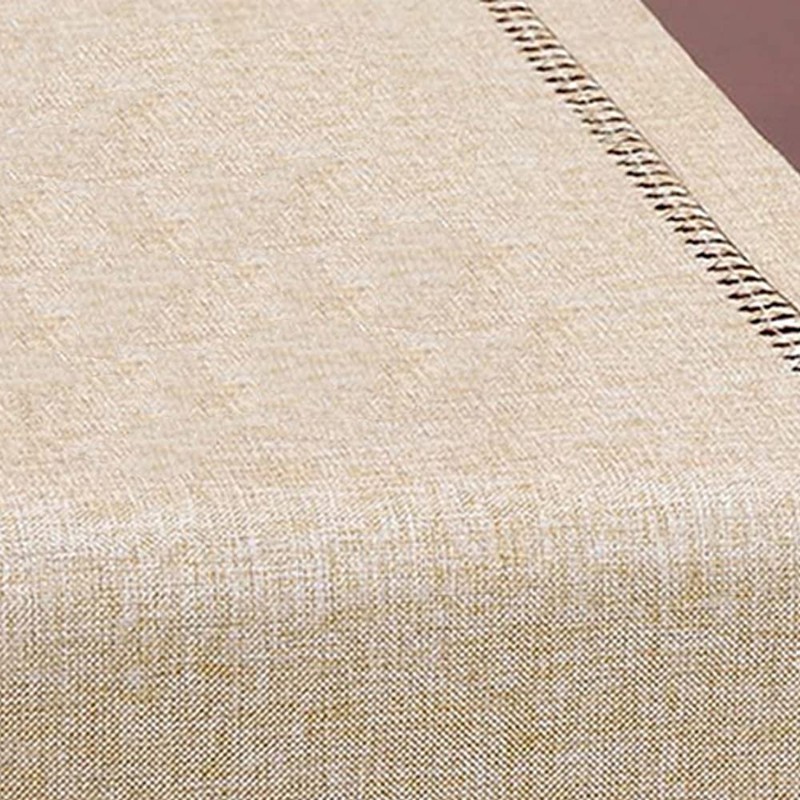 Handmade Hemstitched Natural Rectangle Lace Table Runners, Dining Festival Holiday