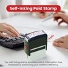 Paid Stamp, Self Inking Rubber Stamp, Refillable Red Ink Stamp,