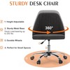 Simple Deluxe Armless Office Desk Chair, Modern Cute Swivel Vanity