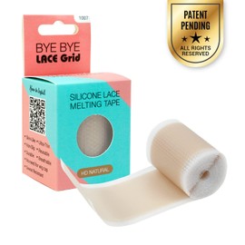 STUDIO LIMITED Lace Wig Grids and Knots Eraser Silicone Melting Tape, Bye Bye Lace Grid HD Natural Hide Cover Skinlike Durable Breathable Reusable Ultra-Thin Non-Slip Tape (Natural - 2 Pack)