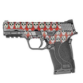 MightySkins Skin Compatible with Smith & Wesson M&P 9mm Shield EZ M2.0 - Sugar Skull | Protective, Durable, and Unique Vinyl Decal wrap Cover | Easy to Apply | Made in The USA