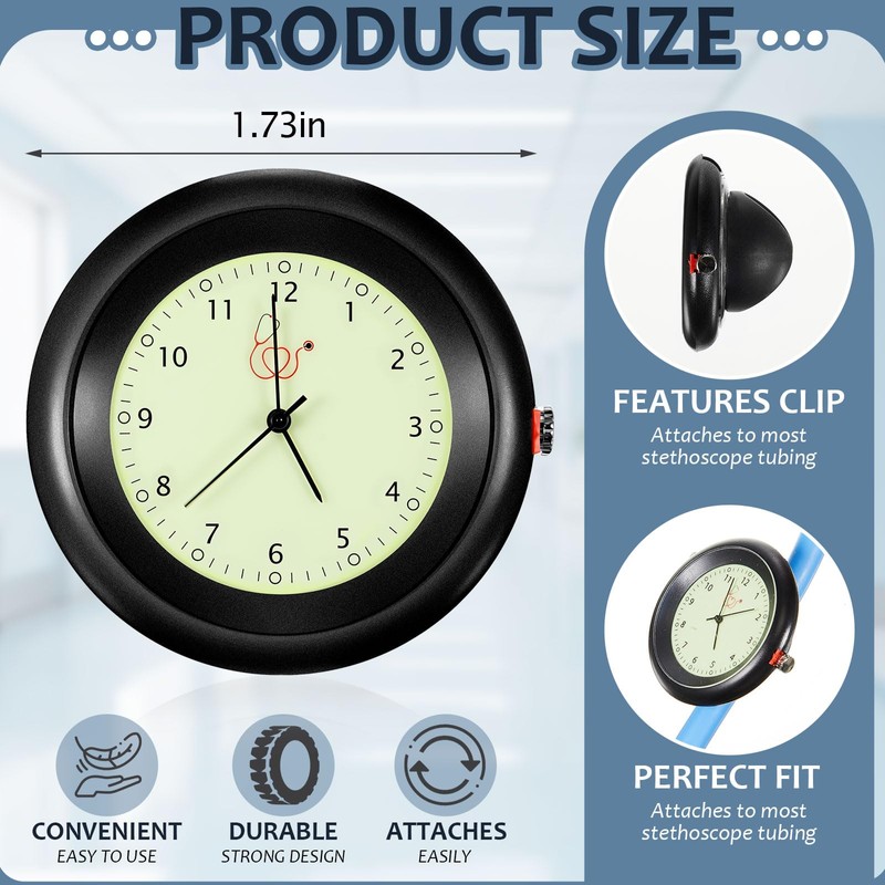 Dansydaisy Glow in The Dark Stethoscope Watch Clip on Stethoscope
