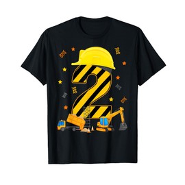Two 2 Year Old 2nd Birthday Construction Vehicles 2yr T-Shirt