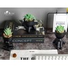Der Rose 3 Pack Fake Plants Artificial Succulents Plants for
