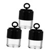 WOONEKY 3Pcs Makeup Powder Puff Containers Refillable Loose Powder Boxes