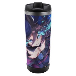 Uma Daughter Pretty Derby Stainless Water Cup Vacuum Insulated Double Wall 380ml Water Bottle SUS304 Food Grade Stainless Steel Lightweight Coffee Cup with Lid for Outdoor, Sports, Cars, Cold and Hot Leakproof Stainless Steel Cup Father's Day Gift