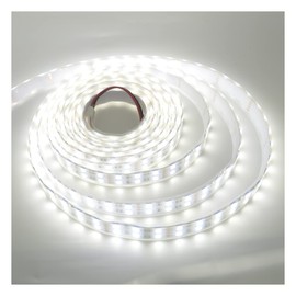 Super Bright 12V Double Row 600LED LED Strip Light, IP67 Waterproofing Sleeve, Without Power Supply (Solid Color Pure White 6000K)