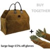 INNO STAGE Heavy Duty Wax Canvas Log Carrier Tote,Large Fire