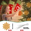 SULOLI 12PCS Glitter Snowflake Hanging Decorations(Copper)